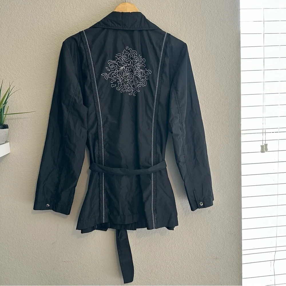 Chico’s Topper Julitta black lightweight windbreaker jacket size